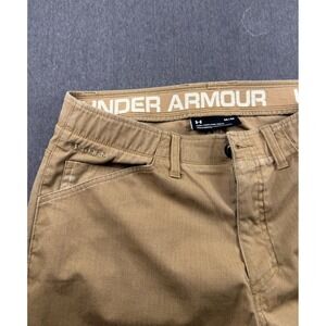 Under Armour Storm Loose Fit Tactical Pants Tan Khaki Mens 34x30 Ripstop